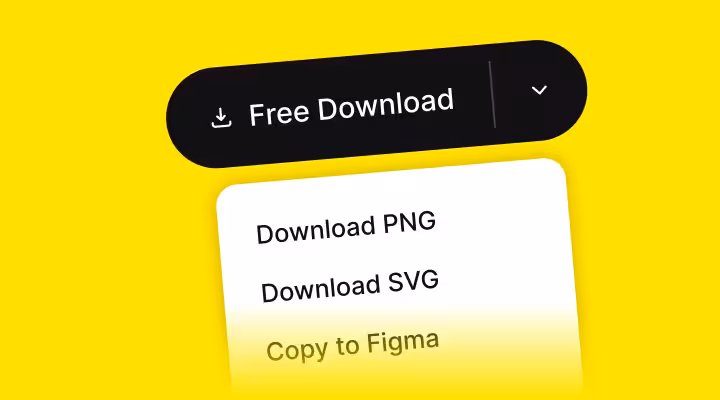 A download menu offering PNG, SVG, and copy to Figma