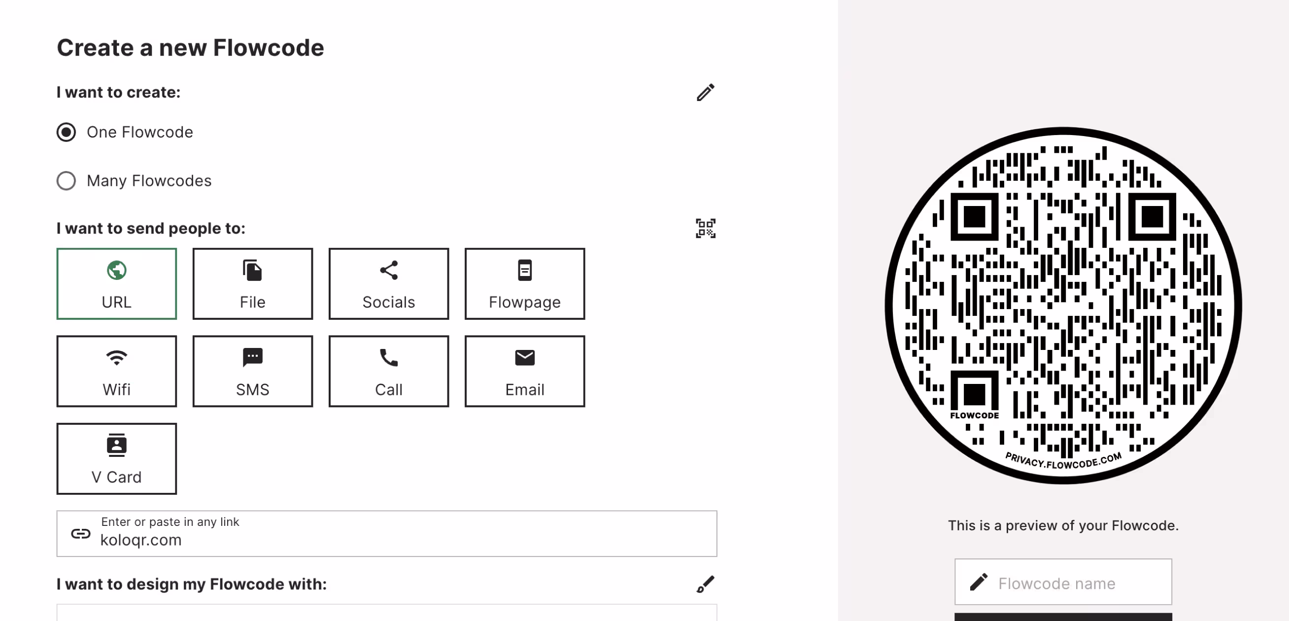 แดชบอร์ดของ Flowcode แสดง QR Code แบบไดนามิกที่ปรับให้เข้ากับแบรนด์พร้อมสถิติการสแกน